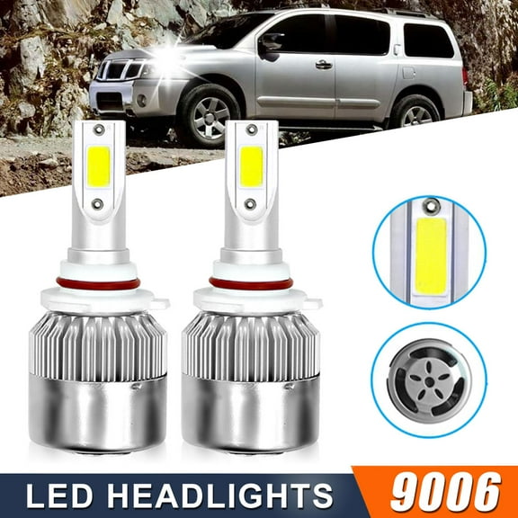 2x 9006 LED Low Beam Bulbs For Toyota Corolla 2005 2006 2007 2008 9006 HB4 LED Headlights 6000K White