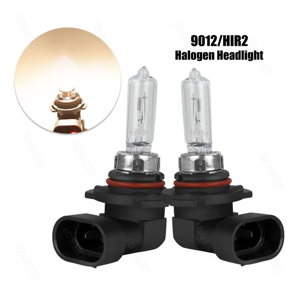 2x 9012/HIR2 Halogen 55W Low-Beam Headlight Bulbs Clear Warm White Replacement New