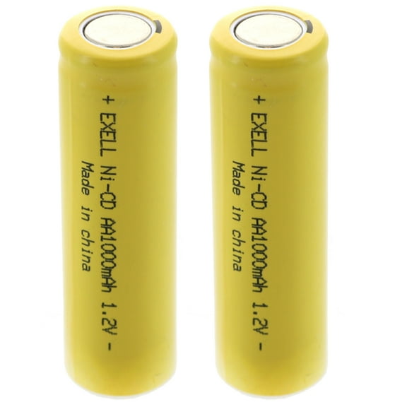 2x AA 1.2V 1000mAh Flat Top Rechargeable Batteries for Razor FRS Solar DIY Pack