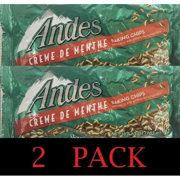 2x ANDES Creme De Menthe Premium Peppermint Baking Chips 10 oz Bag - 2 PACK