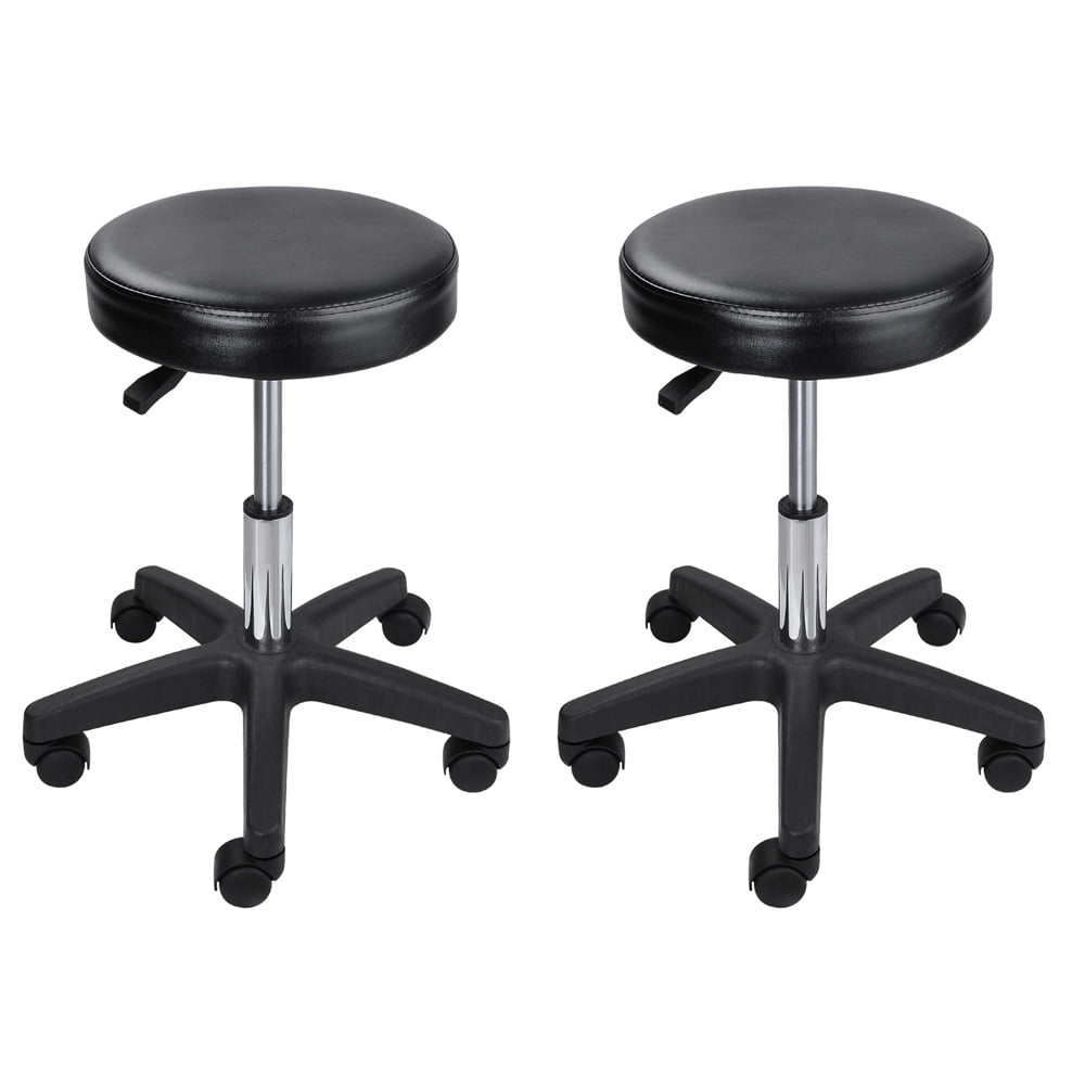 Antlu Rolling Swivel Stool Chair for Office Medical Salon Tattoo Kitchen Massage Work,Adjustable Height Hydraulic Stool with Wheels (Black)
