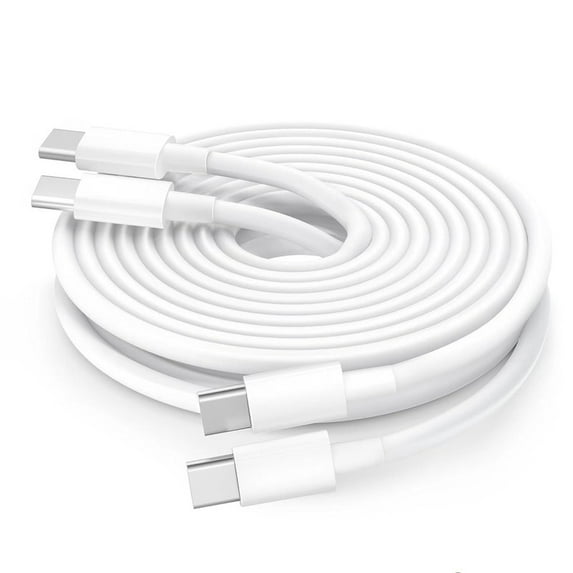 2 Pack Afflux USB-C to USB-C PD Fast Charger OEM Charging Cable Compatible with iPhone 16 /15 Pro Max Plus / Samsung Galaxy S25 S24 S23 S22 Ultra / iPad Pro / Universal for all Type-C (3ft, White)