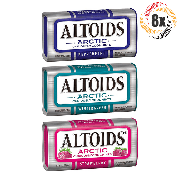 Full Box 8x Altoids Arctic Variety Pack Mints ( 50 Mints Per Tin )