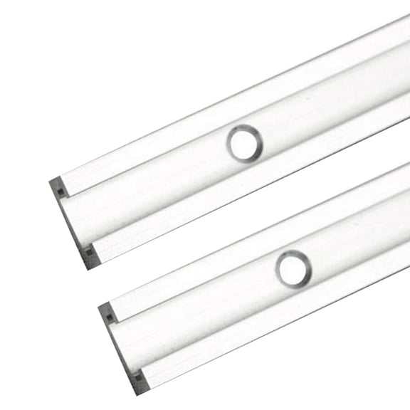 2x Aluminium Bar Slider T-Tracks T-Slot Jig Fixture for Table Saw Gauge Rod (500mm&400mm)