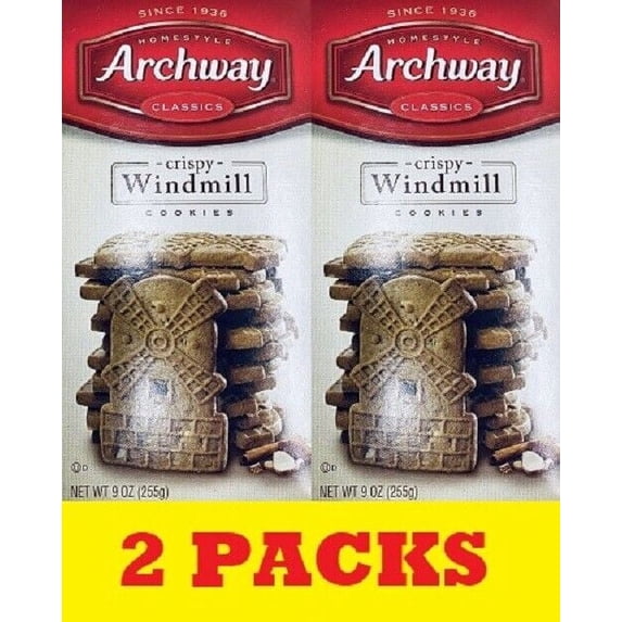 2x Archway Homestyle Classics Crispy Windmill Cinn Almond Cookies 9 Oz - 2 BOXES