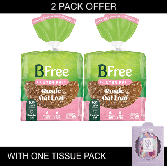 2x BFree Rustic Oat Loaf Gluten Free Bread & Tissue Pack