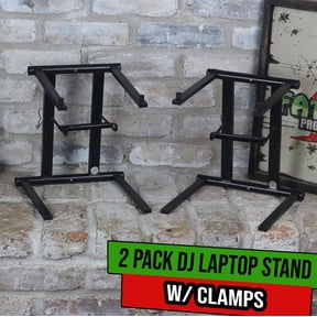 (2x BUNDLE) DJ Booth Laptop Stand by Fat Toad | Sub-Tray Shelf Rack iPad Tablets