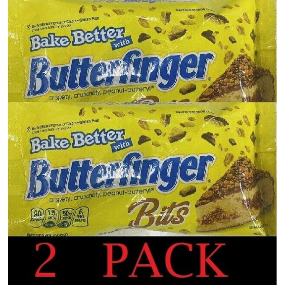 2x BUTTERFINGER BITS Premium Baking Chips 8 oz Bag - BAKE BETTER - 2 PACK