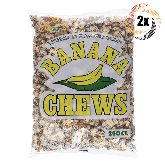 2x Bags Alberts Fruit Banana Chews Assorted Flavors | 240 Candies Per Bag