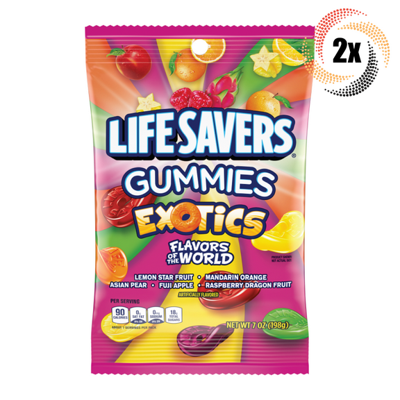 2x Bags Lifesavers Gummies Exotics Assorted Flavor Candy 7oz | Fast Shipping!