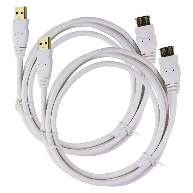 2x Belkin (HA154ZM/A) Extension Data Cables for USB Devices White