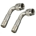 thumbnail image 1 of 2x Bent Valve Stem Extension Angle 90-Degree Silver Tire Wheel Car/Motorcycle/RV, 1 of 12