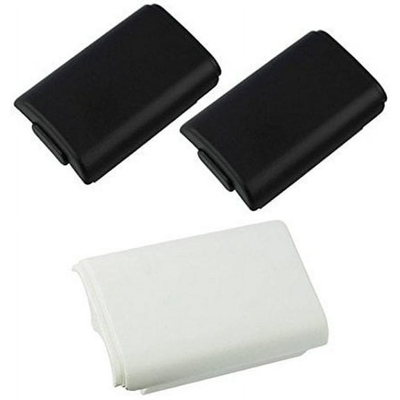 2x Black Battery Cover Case + 1x White Battery Cover Case for Xbox 360 Controller