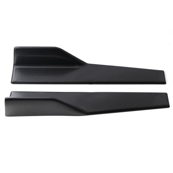 2x Black Car Side Skirt Rocker Splitters Winglet Wings Canard Diffuser Spoiler