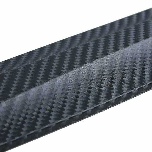 2x Black Carbon Fiber Texture Antirub Protector Car SUV Bumper Edge
