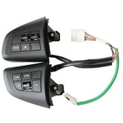 2x Black Steering Wheel Switch Buttons For Mazda 3 11-15 Mazda 5 11-13 CX-7 CX-9