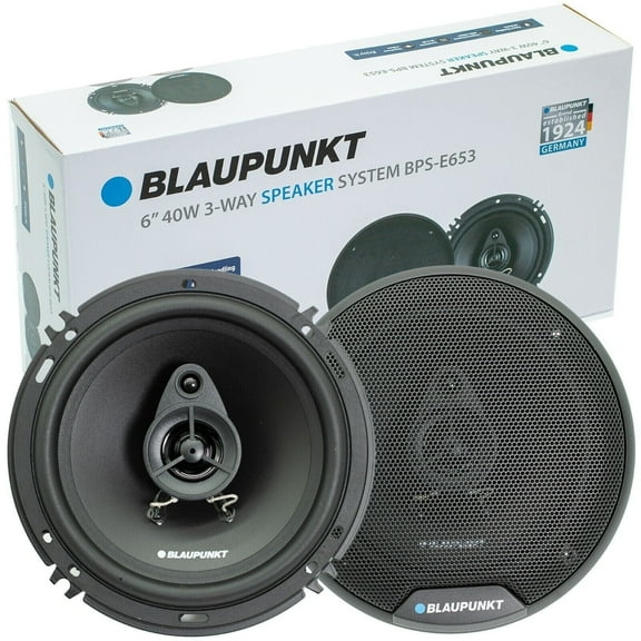 2x Blaupunkt BPS-E653 6.5" 3-Way Coaxial Car Speakers 80W Max Power - 1 Pair