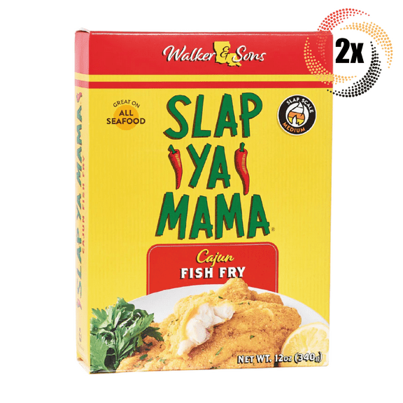 2x Boxes Walker & Sons Slap Ya Mama Cajun Fish Fry Spices | 12oz
