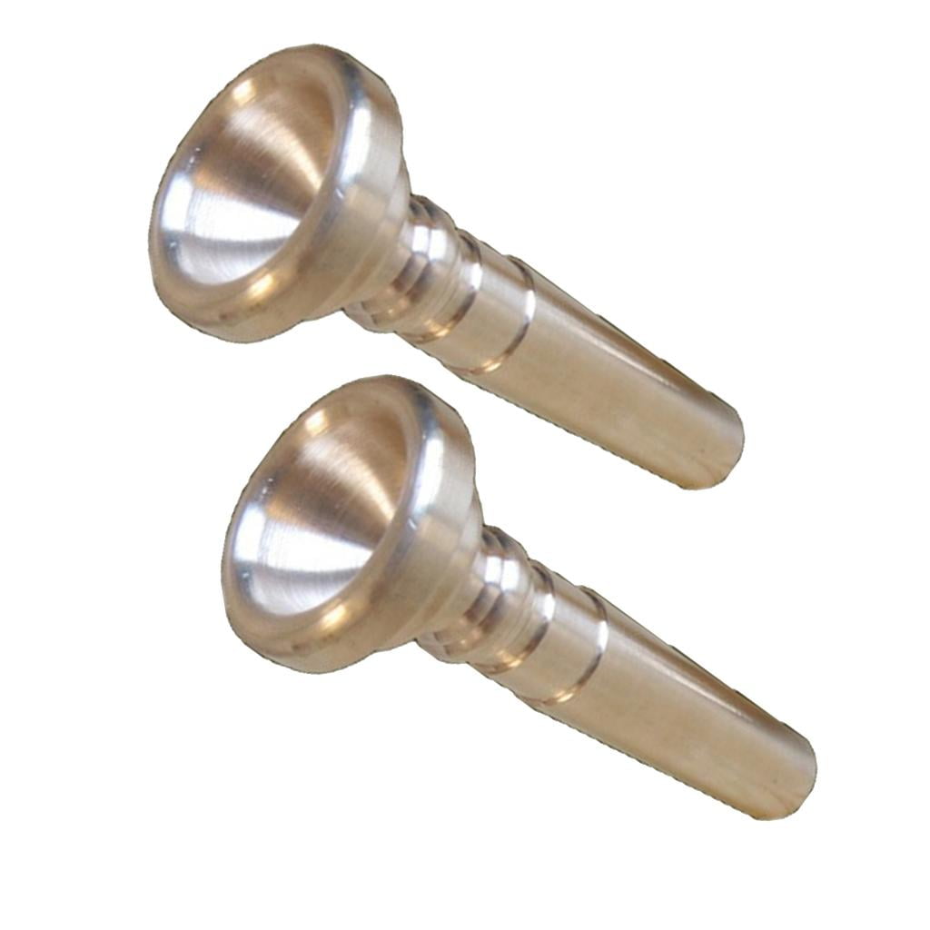 2x Brass Trumpet Mouthpiece for Bugle Trumpet Replacement Musical Instruments Accessories