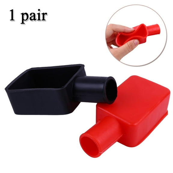 2x Car Trucks Rubber Red Black Battery Terminal Protective-Cover Insulating-Cap