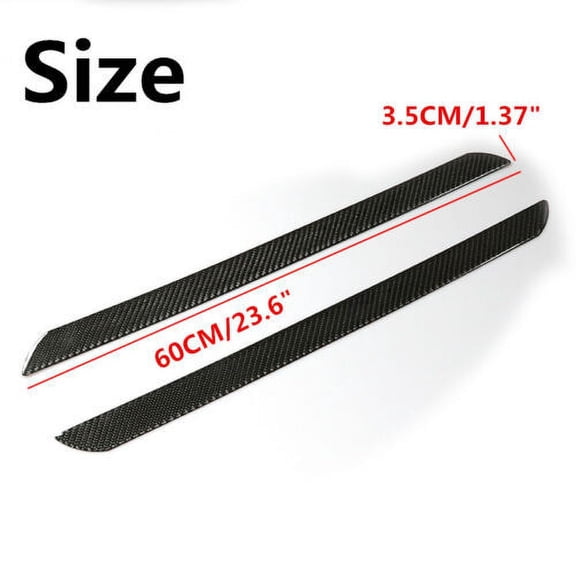 2x Carbon Fiber Car Door Scuff Plate Sill Cover Panel Guard Step Protectors 60CM