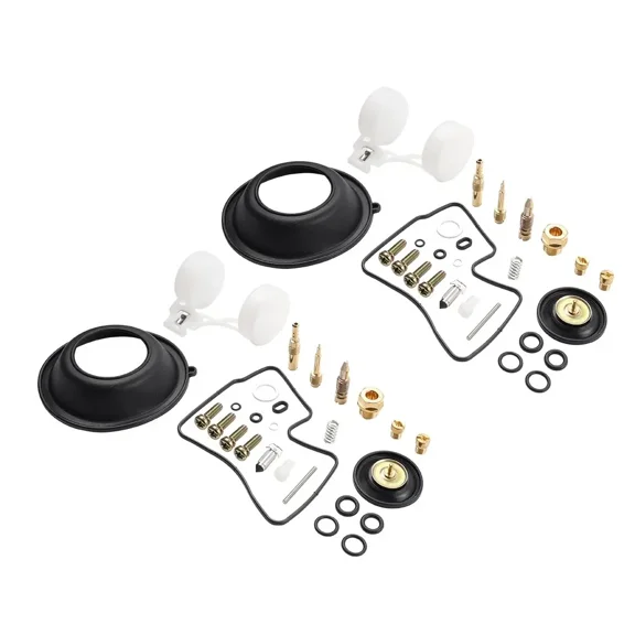 2x Carburetor Repair Kits with Diaphragm & Float Fit for Honda VT1100C Shadow Spirit 1100 1997-2005
