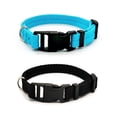 thumbnail image 1 of 2x Cat/Dog Collar Set Plastic Buckle Metal Ring Strong Nylon Fabric 9"-12" Circ., 1 of 4