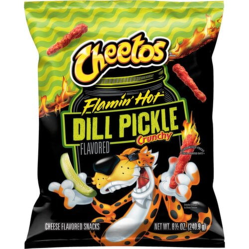 2x-Cheetos Crunchy Cheese Flavored Snacks Flamin' Hot Dill Pickle 8 1/2 Oz(packaging may vary)