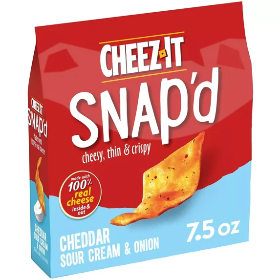 2x-Cheez-It Snap'd Cheddar Sour Cream & Onion Crackers - 7.5oz