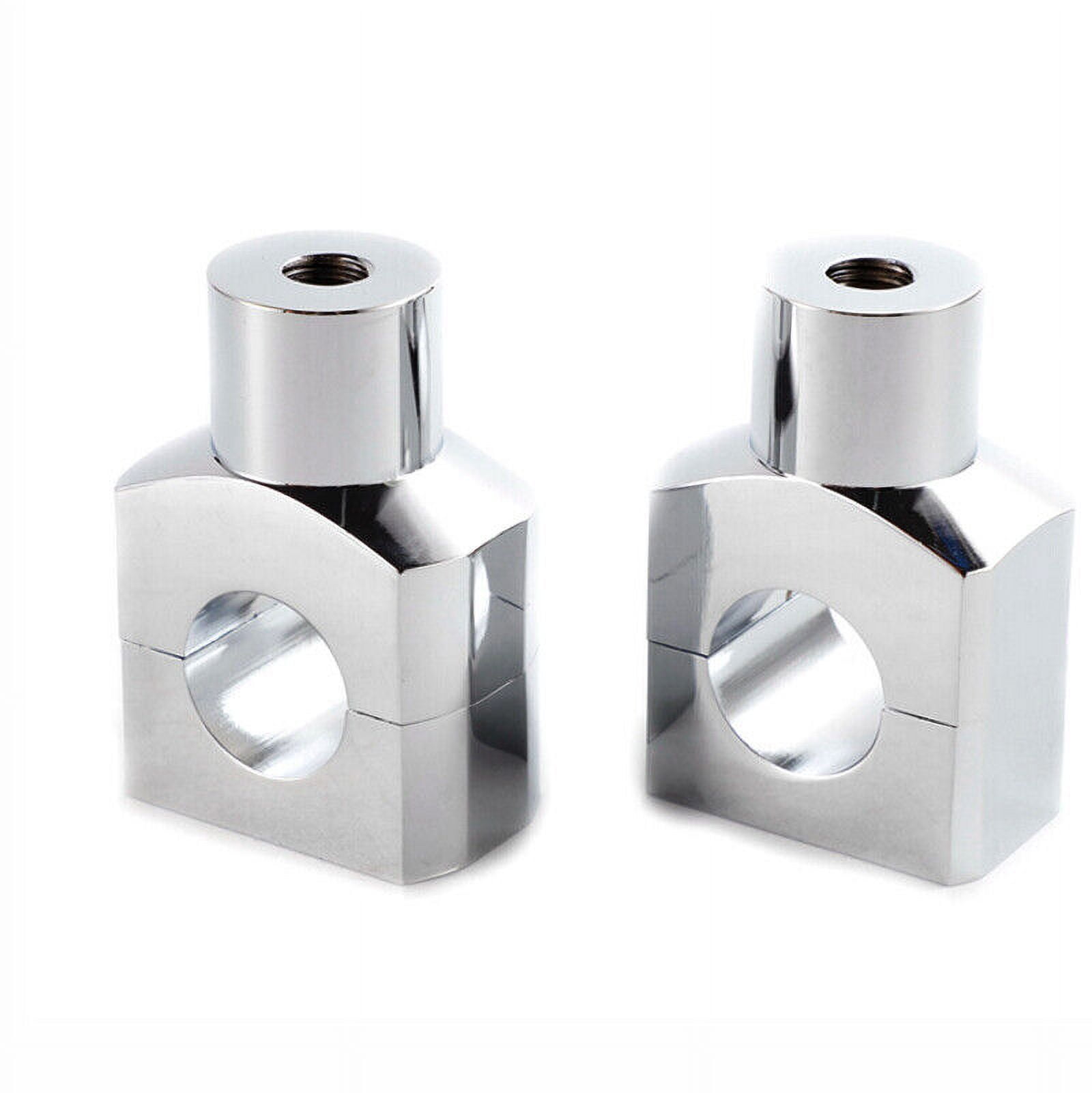 2x Chrome 1" Handlebar Risers Mount For Honda Shadow VT 750 1100 VTX