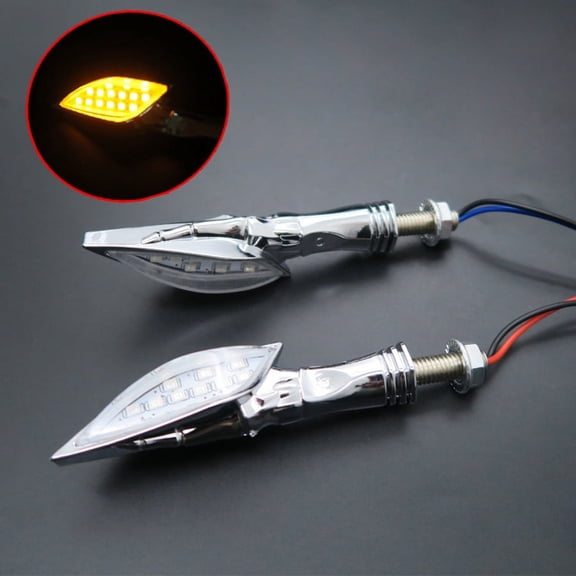 2x Chrome Skull LED Turn Signal Light For Honda VTX 1300 C R S RETRO VT 750 1100