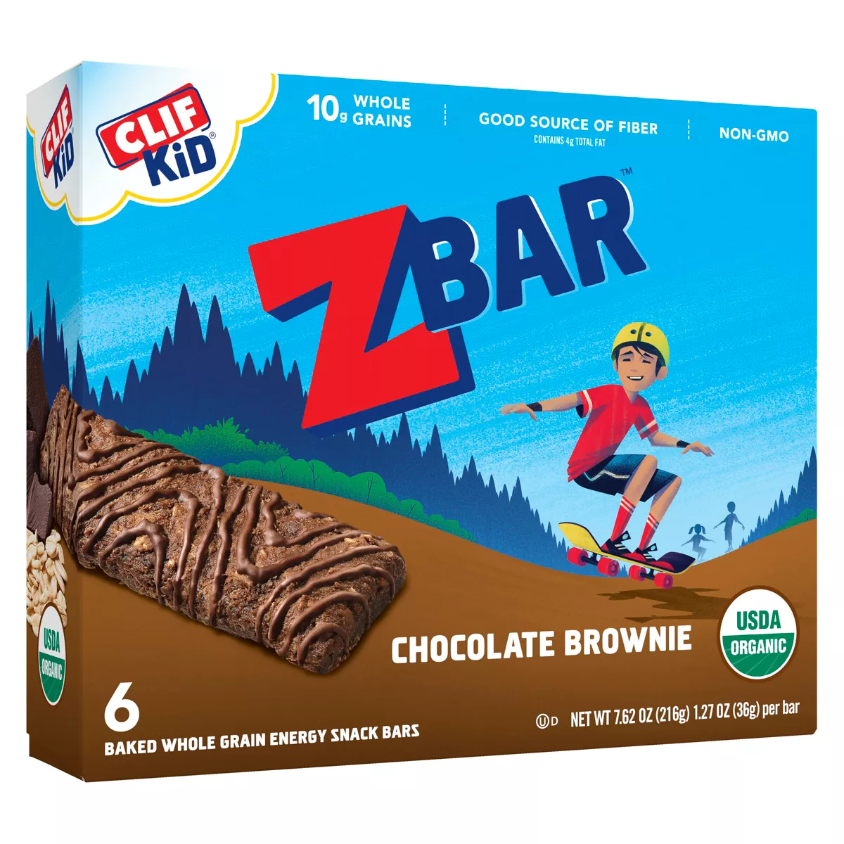 2x-Clif Kid ZBAR Organic Chocolate Brownie Snack Bar - 7.62oz - Walmart.com