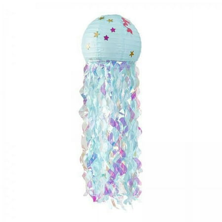 2x Colourful Jellyfish Paper Lanterns Mermaid Bright And Beautiful under The Sea