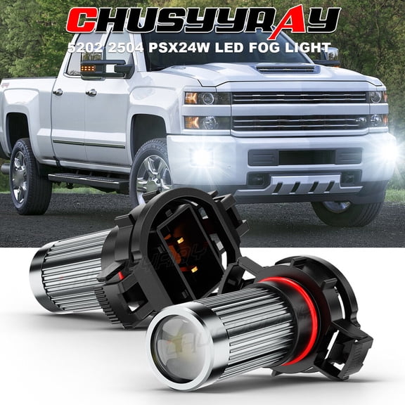 2x Compatible with Chevy Silverado 1500 2500HD 2007-2015 LED Fog Light Bulbs 5202 2504