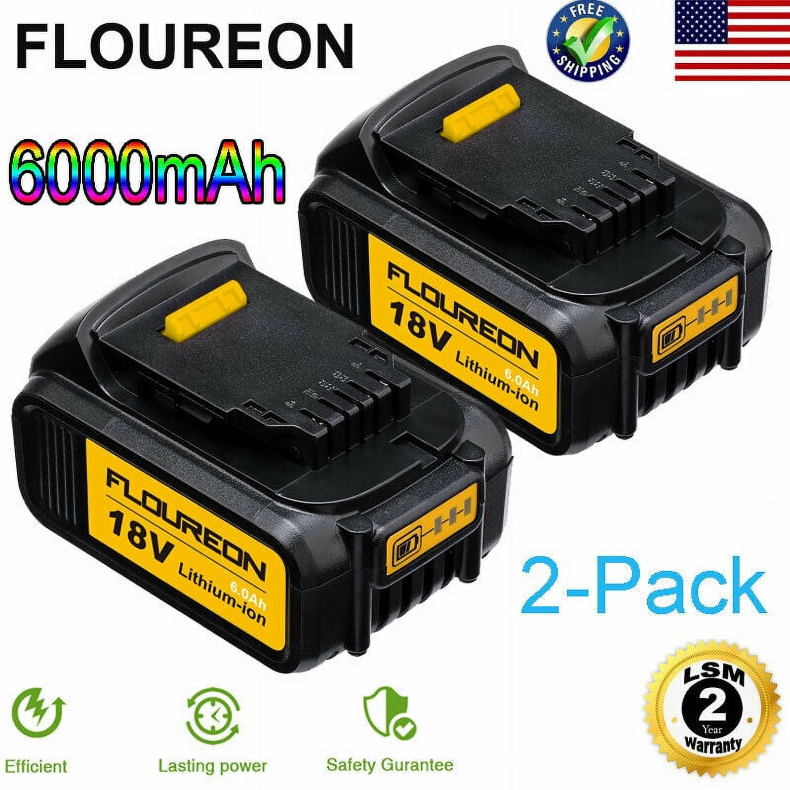 Floureon battery dewalt sale