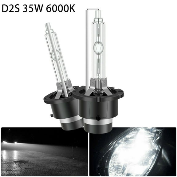 2x D2S 35w 6000k HID xenon lamp replacement low/high beam headlight bulb white