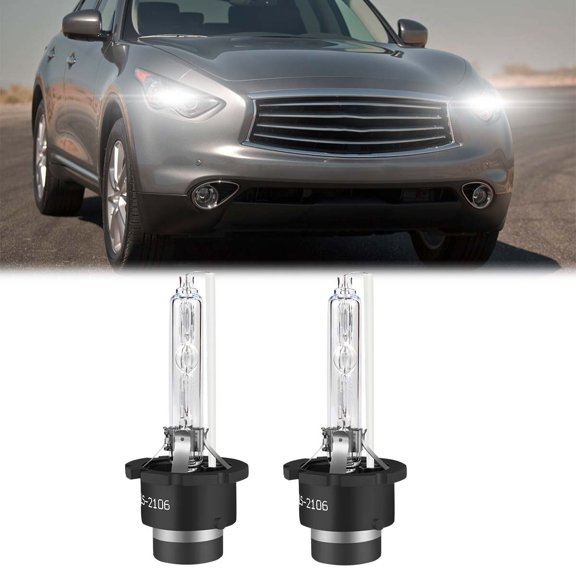 2x D2S HID Headlight High/Low Beam Bulbs For Infiniti FX35 2003-2011 6000K White