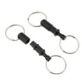 thumbnail image 1 of 2x Detachable Pull Apart Quick Release Keychain Key Separate Key Black, 1 of 4