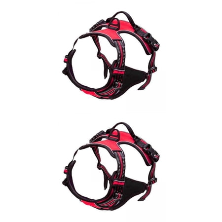 2x Dog Harness Vest Comfortable for Various Sizes Dogs Night Walking