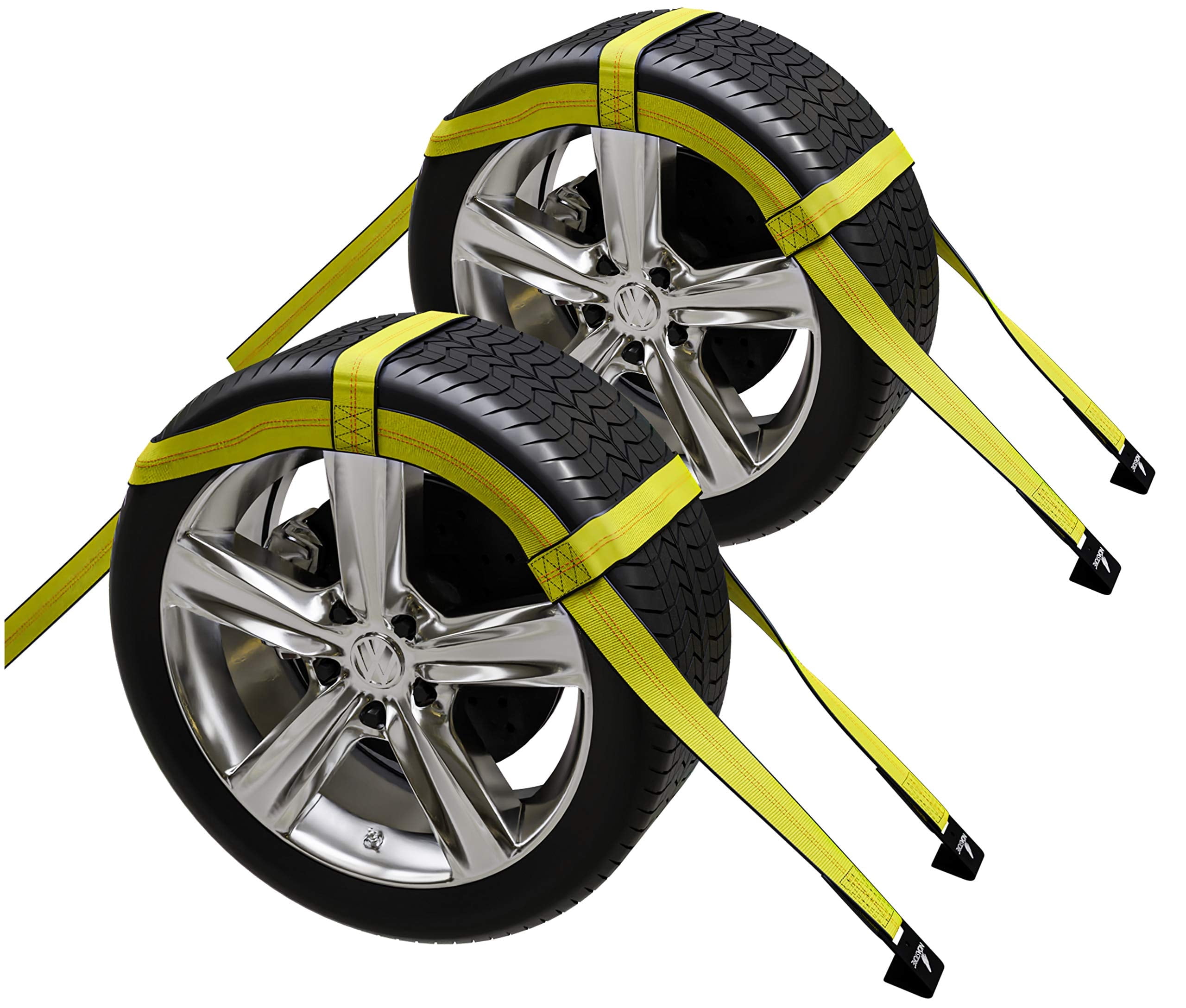 Car Basket Straps Adjustable Tow Dolly DEMCO Wheel Net Set Flat Hook Px2 PINK - Foto 2