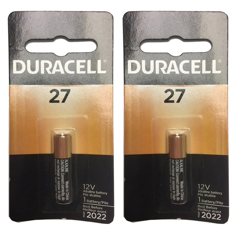 2x Duracell MN27 Alkaline 12V Battery G27A, A27, GP27A Key Fobs Remotes 
