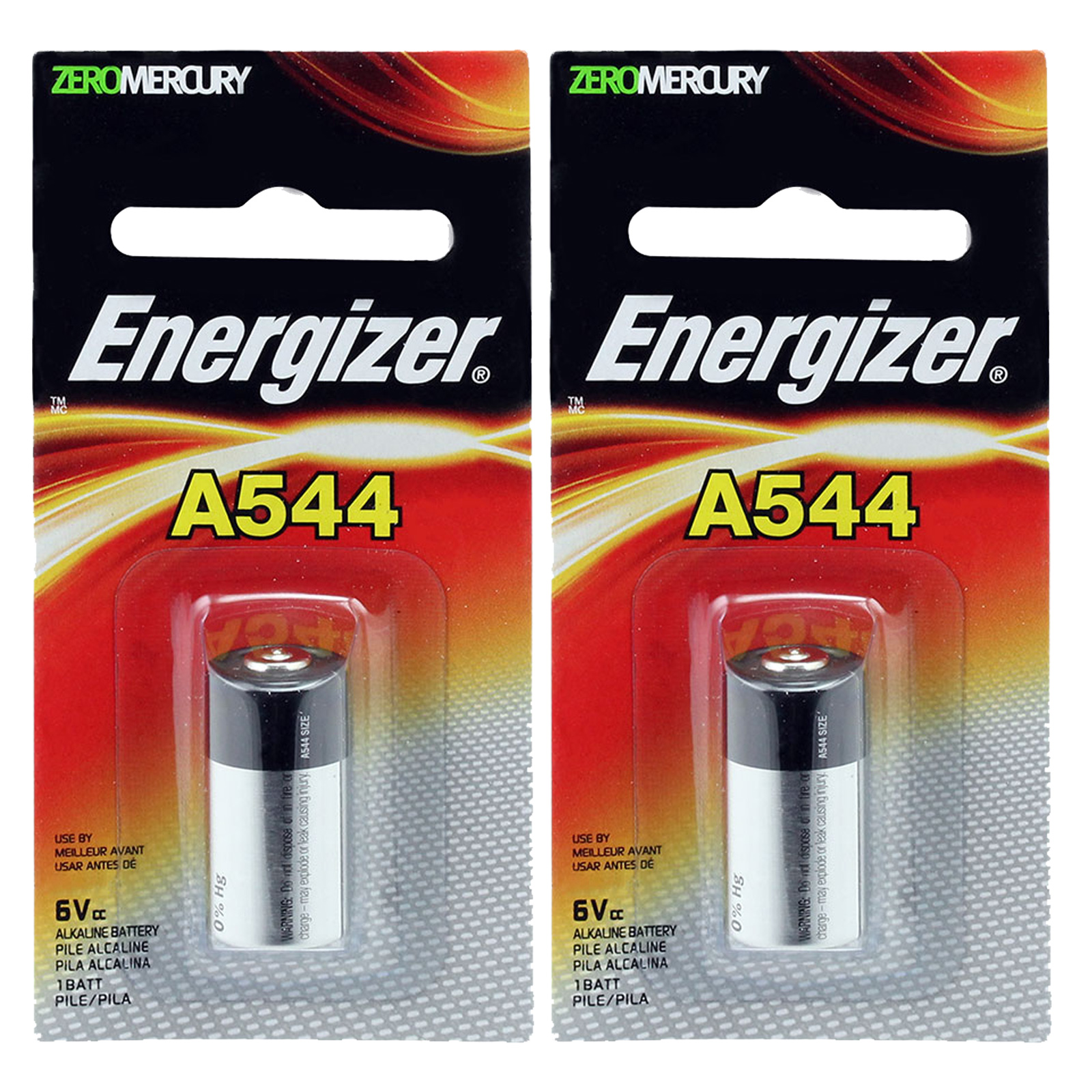 2x Energizer A544 6V Photo Battery Compatible with Varta V34PX, V28PXL, 2CR1/3N - image 1 of 1