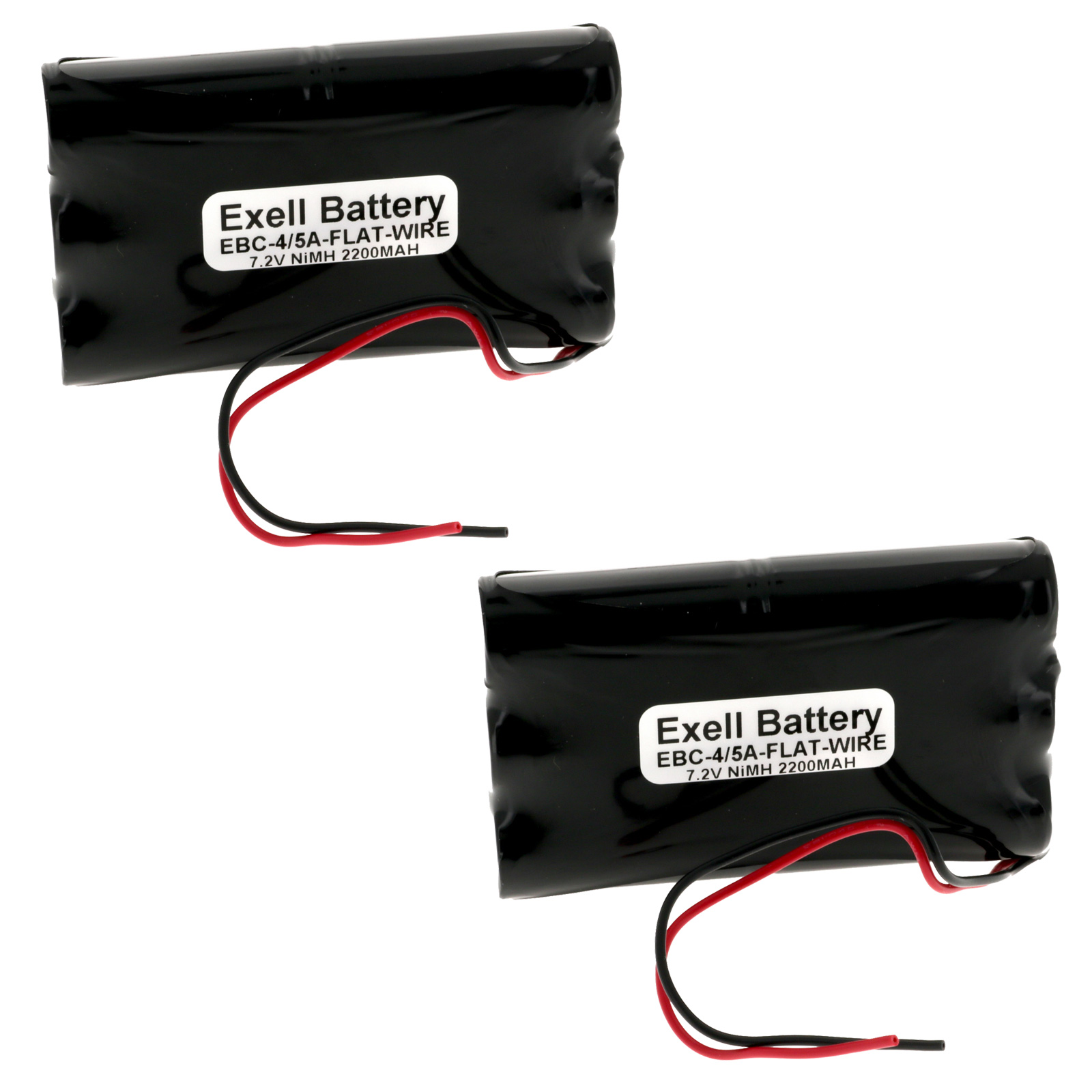 2x Exell 7.2V 2200mAh NiMH Battery w/Wire Leads Razors Massagers Toothbrushes