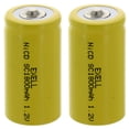 thumbnail image 1 of 2x Exell SubC 1.2V 2000mAh NiCD Button Top Rechargeable Batteries, 1 of 4