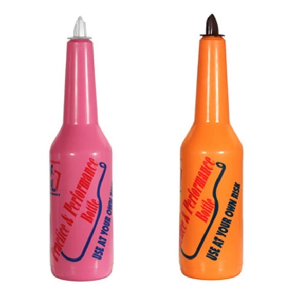2x Flair Bartender Bartending Practice Bar Pub Wine Cocktail Shaker - Pink & Orange