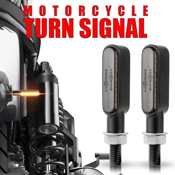2x Flowing LED Motorcycle Turn Signal Light Front Rear Blinker Indicator for Harley Triumph Suzuki Kawasaki Cruiser Touring