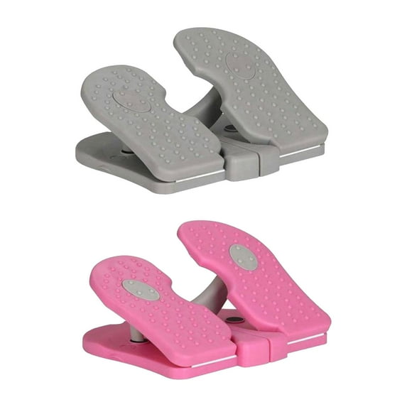 2x Folding Portable Stepper Household Fitness Stepping Machine Office Gray and Pink