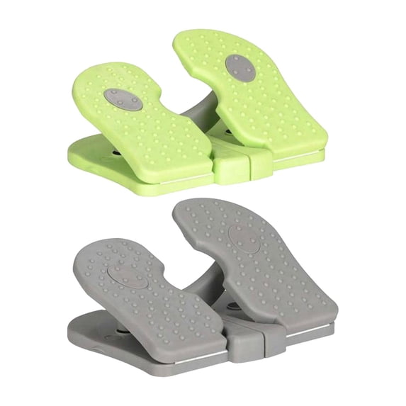 2x Folding Portable Stepper Household Fitness Stepping Machine Office Green and Gray