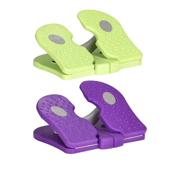 2x Folding Portable Stepper Household Fitness Stepping Machine Office Violet and Green
