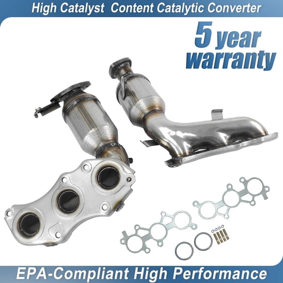 2x For 2006-2012 Toyota Rav4 3.5L Catalytic Converter Front manifold OBD